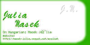 julia masek business card